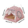 thumbnail image 3 of Tvtnvo Pet Nest Foldable Semi Enclosed Yurt Pet Tent Dog House Removable Washable Mat Breathable Polyester for All Seasons Indoor Use for Small Dogs and Pets Easy To Store and Carry Pink 14.6 in, 3 of 6