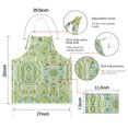 thumbnail image 7 of Green Ethnic Paisley Pattern Apron-Garden Aprons for Women with Pockets-Cotton Linen Waterproof Kitchen Cooking Gardening Aprons Adjustable for Kitchen,Cooking,BBQ and Salon 33x27 Inch, 7 of 7