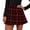 Red, variant on Women's Elastic Waist Plaid Pleated Skirt Tartan Skater School Uniform Mini Skirts