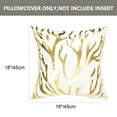 thumbnail image 3 of Unique Bargains Gold Foil Print Decorative Throw Pillow Cover 18" x 18" #34, 3 of 7