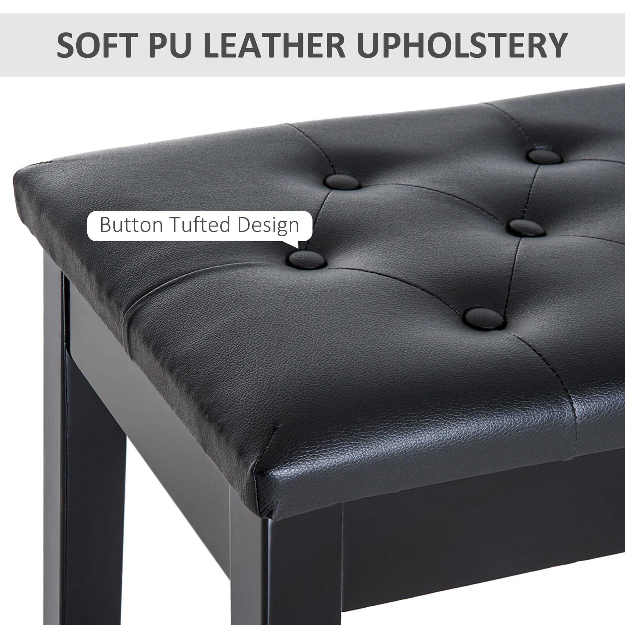 Fabric Accent Chairs, Piano Bench Piano Bench, Duet Piano Chair, Black Accent Chairs,Faux Leather Modern Accent Chairs, Furniture Primary Living Space Chairs & Accent Seating