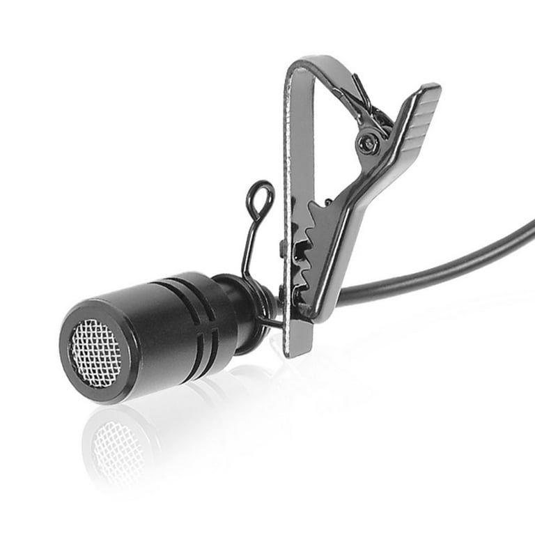 Microphone GENERIQUE Microphone Lavalier sans fil 3.5 mm Bluetooth noir