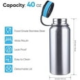 thumbnail image 3 of Canteen Stainless Steel Water Bottle with Nested Camping Cup and Lid for Bug Out Bag, Bushcraft Gear, Metal Canteen with a Wide Mouth Water Bottle and Mess Kit, 3 of 9