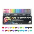 thumbnail image 4 of Ampiyan 2-Pack Double-Tip 24-Color Highlighter Marker Pens, 3ml Watercolor Fine & Broad Nib Metal Body Hand Painting, Drawing, Illustration - Bright, Blendable, No Fade Ink for Artists & Professionals, 4 of 7