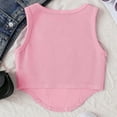 thumbnail image 4 of Lenpel Girls' Crop Tank Tops Fashion Square Neck Asymmetrical Hem Textured Sleeveless Shirts Casual Summer Tops 8-14 Y, 4 of 5