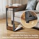 thumbnail image 5 of Mesa auxiliar plegable Elbourn, soporte de TV en forma de C, marco de metal, 5 of 9