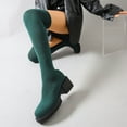thumbnail image 7 of Wowcloth Women's Winter Over-The-Knee Boots – Stretch Knit Elastic Tall Boots with Chunky Heel, Round Toe & Slip-On Design for Casual Fashion, 7 of 7