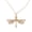 Gold, variant on Sophisticated Dragonflies Zircon Sturdy Alloy Necklace for Stylish Women