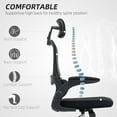 thumbnail image 4 of HOMCOM Ergonomic Office Chair, Desk Chair with Lumbar Support, Black, 4 of 10