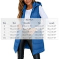 thumbnail image 4 of Zedker Women's Long Hooded Warm Puffer Vest Sleeveless Full Zip Quilted Longline Gilet with Pockets Blue Jackets for Women, 4 of 10