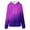 Purple, variant on VANLOFE Long Sleeve Fashion Gradient Color Women's Sweater for Winter All-match Winter Hoodie for Women Daily Hoodie Young Sweater 2XL Army Green