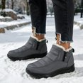 thumbnail image 5 of Qaltryn Ankle Snow Boots for Women Men Faux Fur Lined Side Zipper Non‑Slip Water‑Resistant Lightweight Short Winter Boots for Outdoor Snow Daily Wear, 5 of 9