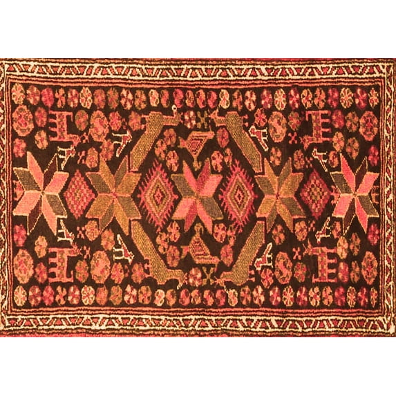 Ahgly Company Indoor Rectangle Persian Orange Traditional Area Rugs, 6' x 9'