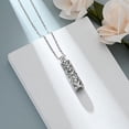 thumbnail image 4 of Flower & Tree of Life Cylinder Cremation Urn Necklace for Ashes Women Men Glass Vial Urn Pendant Keepsake Memorial Jewelry, 4 of 7