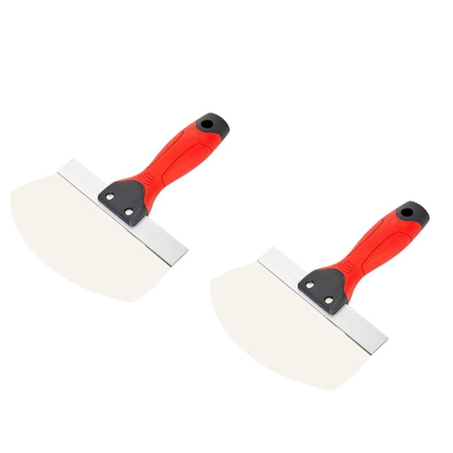 2 palas para baldes de yeso, palas para baldes de acero inoxidable para yeso, hoja curva contorneada de 6,5 pulgadas para pintura y mortero
