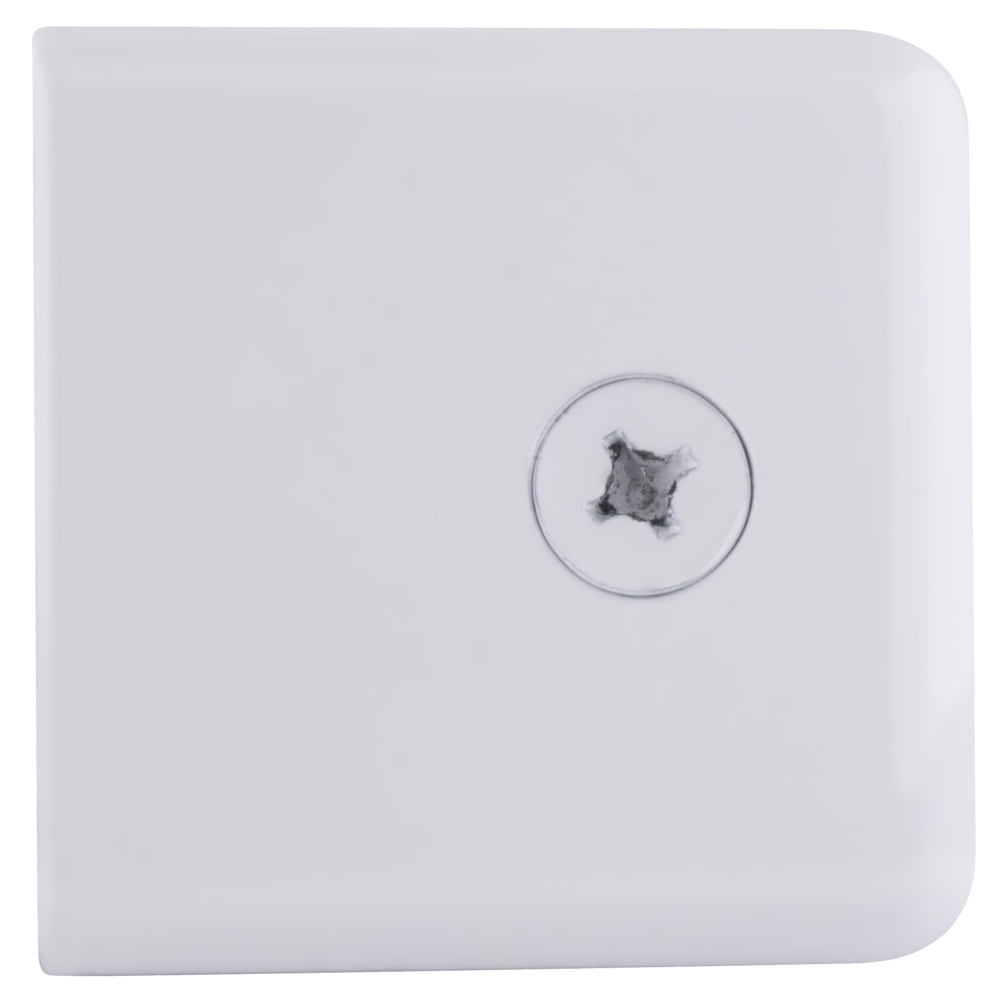 CRL BGCU1W White Beveled Style Notch-in-Glass Fixed Panel U-Clamp