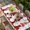 Off-White, variant on Valentine's Day Table Cloths for 5 Foot Rectangle Tables, Romantic Roses Love Heart Gnomes Vintage Patio Waterproof Elastic Fitted Tablecloths, Washable Rectangular Table Cover for Camping