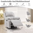 thumbnail image 5 of Korser Swivel Rocker Small Recliner Chair for Small Spaces for Living Room,Nursery,Light Grey, 5 of 7