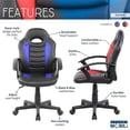thumbnail image 4 of Techni Mobili Chaise de Course pour Enfants et Étudiants avec Roues, Bleu, 4 of 7