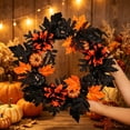 thumbnail image 7 of Bcylexb Fall Floral Wreaths for Front Door, 17.7" Artificial Maple Leaf Wreaths Realistic Hanging Door Wreath for Entry Porch Window Wall Indoor Outdoor Home Decor, 7 of 7