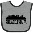 thumbnail image 3 of Inktastic Philadelphia Pennsylvania City Skyline Boys or Girls Baby Bib, 3 of 4