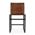 thumbnail image 6 of Butler Specialty Company Urban Woven Leather And Metal Side Chair - Brown, 6 of 8