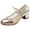 Gold, variant on Female Teacher Latin Dance Shoes Adult Body Dance Practice Transparent Chiffon Plus Size Shoes Trendy Mid Heel Dance Shoes Black Size 5.5