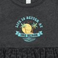 thumbnail image 4 of Inktastic Life's Better at the Beach Girls Baby Dress, 4 of 5