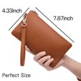 thumbnail image 2 of Women's Wristlet Clutch Slim Leather Wallet RFID Blocking Handbag, 2 of 7