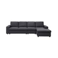 thumbnail image 4 of Bailey Sofa with Reversible Chaise in Dark Gray Linen, 4 of 4