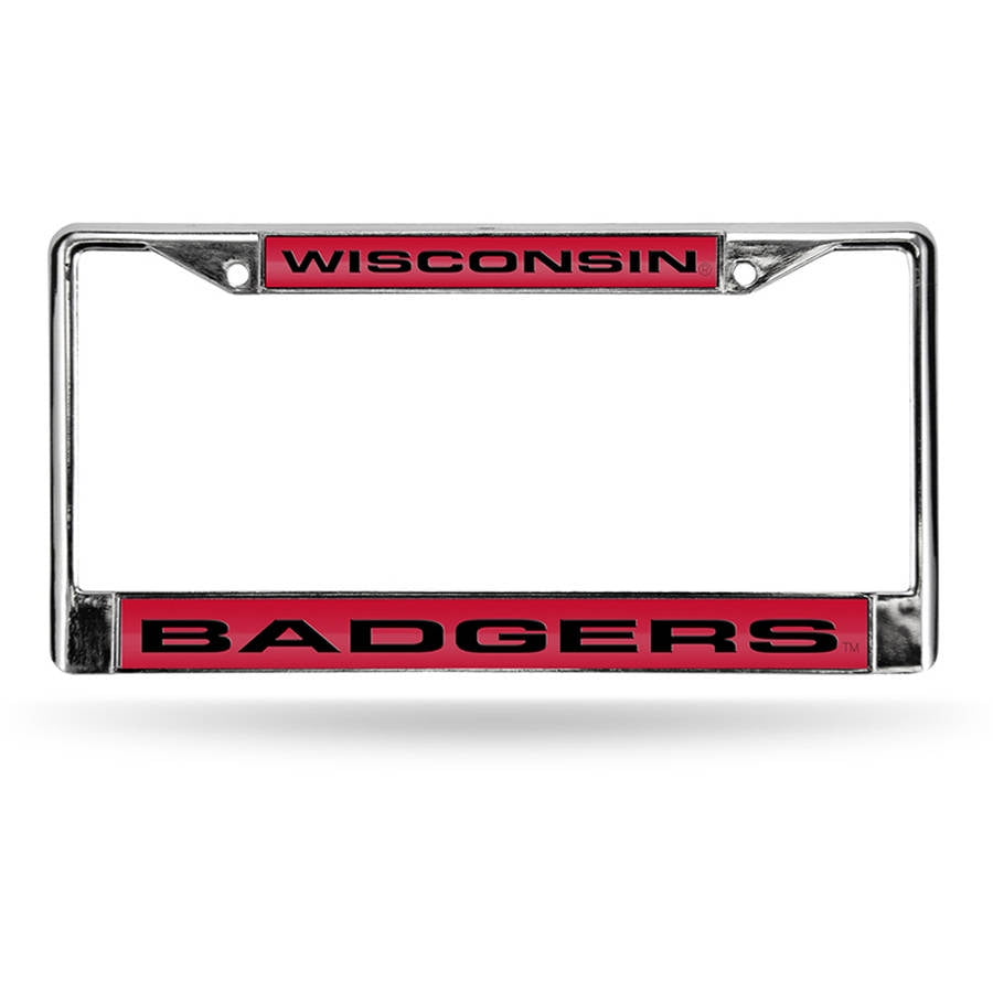 NCAA Wisconsin Chrome Laser License Plate Frame