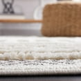 thumbnail image 4 of SAFAVIEH Urban Huntington High Low Box Striped with Fringe Area Rug, Beige/Ivory, 8' x 10', 4 of 8