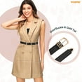 thumbnail image 6 of WHIPPY Womens Leather Belts for Jeans Brown Casual Ladies Dresses Belt with Gold Buckle, 6 of 9