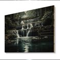 thumbnail image 2 of Designart "Eternal Beauty of the Waterfall Cascade I" Landscapes Print on Natural Pine Wood, 2 of 5