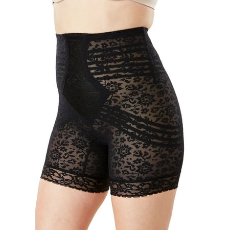 

Women s Rago 6207 Lacette Extra Firm No Roll High Waist Leg Shaper (Black 2X)