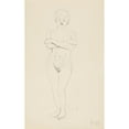 thumbnail image 3 of Adolf Sternschuss 11x14 Black Modern Framed Museum Art Print Titled - The Act of Standing Woman Covering Her Hands with the Bust (1909), 3 of 5