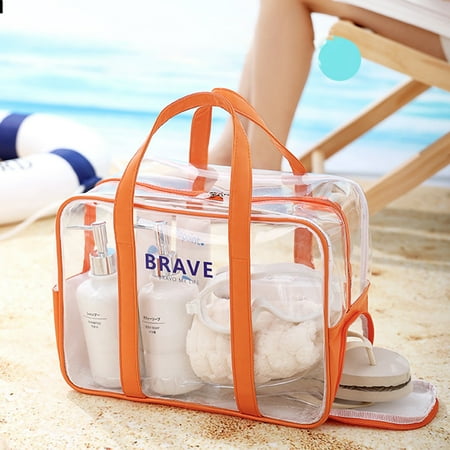 

Clearance Sports Swimsuit Goggle Storage Bag Transparent PVC Handheld Beach Bag Large Capacity Swimming Bag