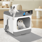 Arcwares Litter Box, Large Cat Litter Box Enclosure Furniture, Odor Removal, Enclosed Cat Pottywith Cat Litter Scoop, Drawer Type Cat Litter Pan Easy Cleaning And Scoop.