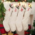thumbnail image 3 of HLONK Personalized Christmas Stockings with Initials  18 Inches Large Embroidered Monogrammed Cable Knit Christmas Stocking for Family  Xmas Holiday Party Gifts & Decoration for Fireplace, 3 of 7
