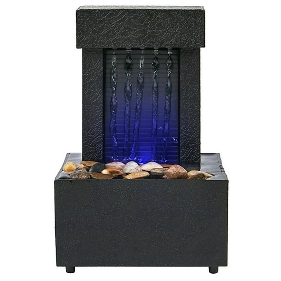 Masteelf Creative Desktop Water Fountain for Decor Indoor Relaxation Zen Meditation ABS Pebble Multi Color 1