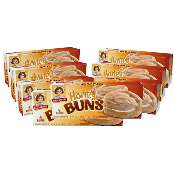 Little Debbie Honey Buns, 48 Individually Wrapped Breakfast Pastries (8 Boxes)