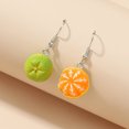 thumbnail image 1 of Pendientes divertidos y sencillos, pendientes acrílicos creativos y modernos, colgantes distintivos con hojas de nicho y frutas, gancho para la oreja, joyería para la oreja, estilo versátil, 1 of 6