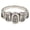 Silver Plated, variant on Women's Five Mixed-Shape Geometric CZ Rings Stainless Steel Clear Cubic Zirconia In Chunky Bezel Setting, Unique Band, Heavy Statement Jewelry Silver Plated Size 6