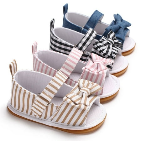 Newborn Baby Girl Soft Sole Crib Shoes Infant Toddler Summer Sandals 0-18