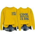 thumbnail image 2 of Yellow Hoodies for Women Cool Aunts Club Sweatshirt: Aunt Crewneck Sweatshirt Auntie Letter Print Long Sleeve Pullover Top Fall Trendy Outfits, 2 of 5