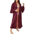 thumbnail image 3 of DYMADE Womens Plus Size Simulated Silk Babydoll Lingerie Bathrobe Sexy Pajamas Robe Nightdress Nightgown Sleepwear, 3 of 4