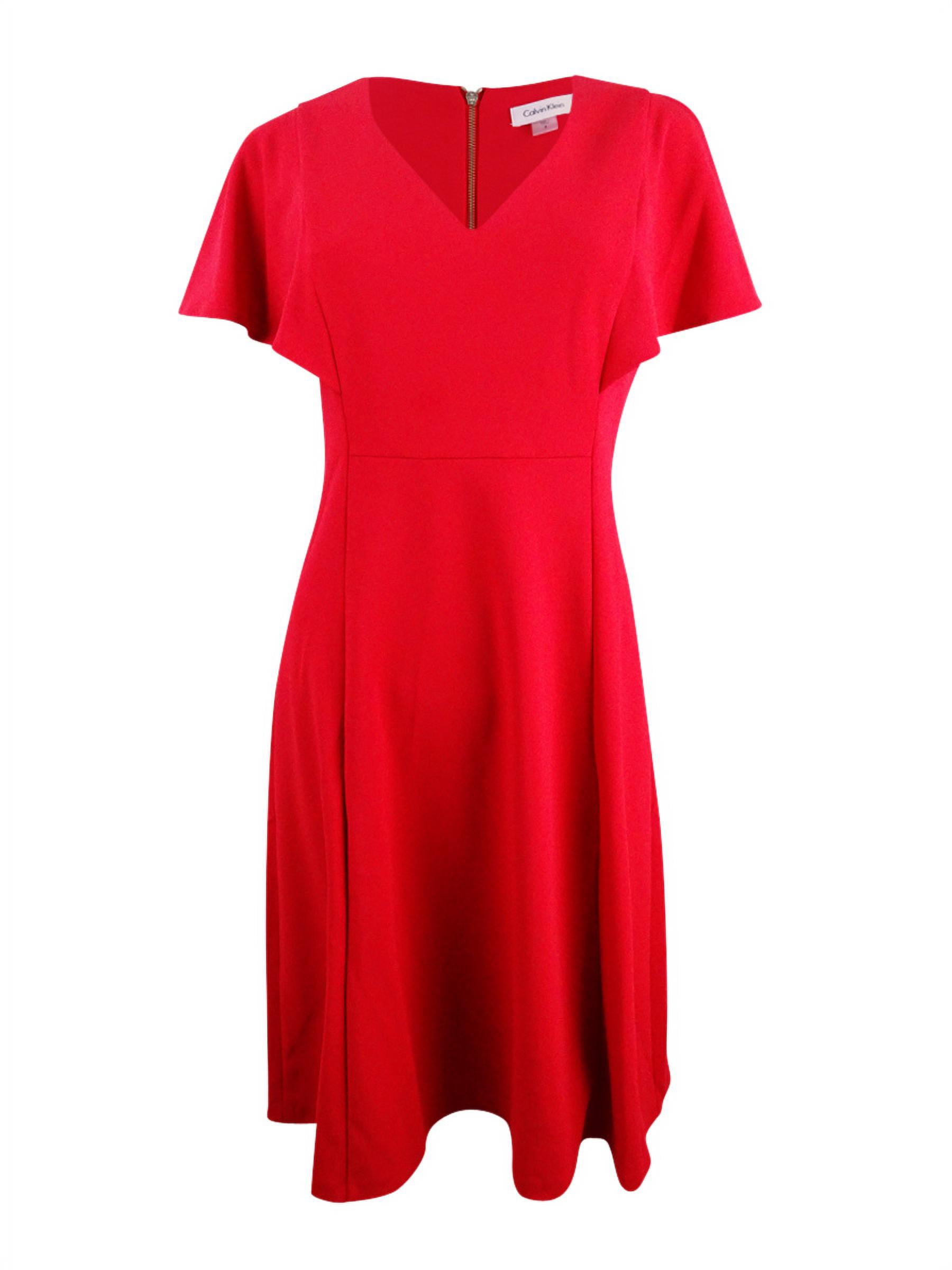 Flutter-Sleeve A-Line Dress 