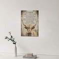 thumbnail image 3 of Farmhouse Highland Cow Wall Art Rustic Cow Picture Wall Decor I Choose To Be Me Motivational Canvas Painting Print Cattle Inspirational Quotes Unframed, 3 of 3