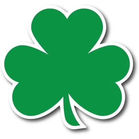 Green Shamrock 5" Car Decal