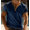 Navy, variant on ZRGHAOYLQ Men's Henley T-shirts Short Sleeve Casual Button Up T Shirts Classic Lightweight Basic Tees Tops Big and Tall Patchwork Shirt